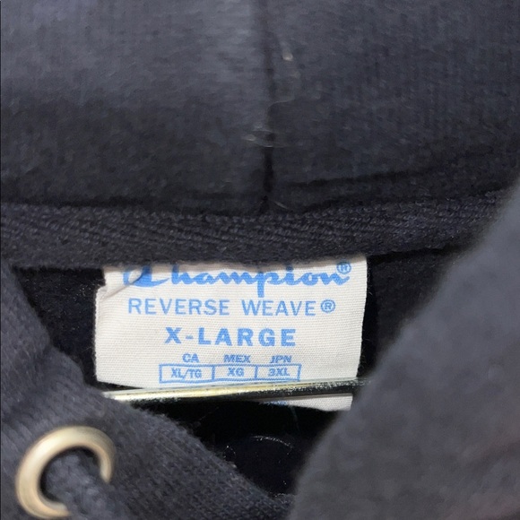 Champion Black Hoodie with Red NYAC Design - Picture 2 of 3